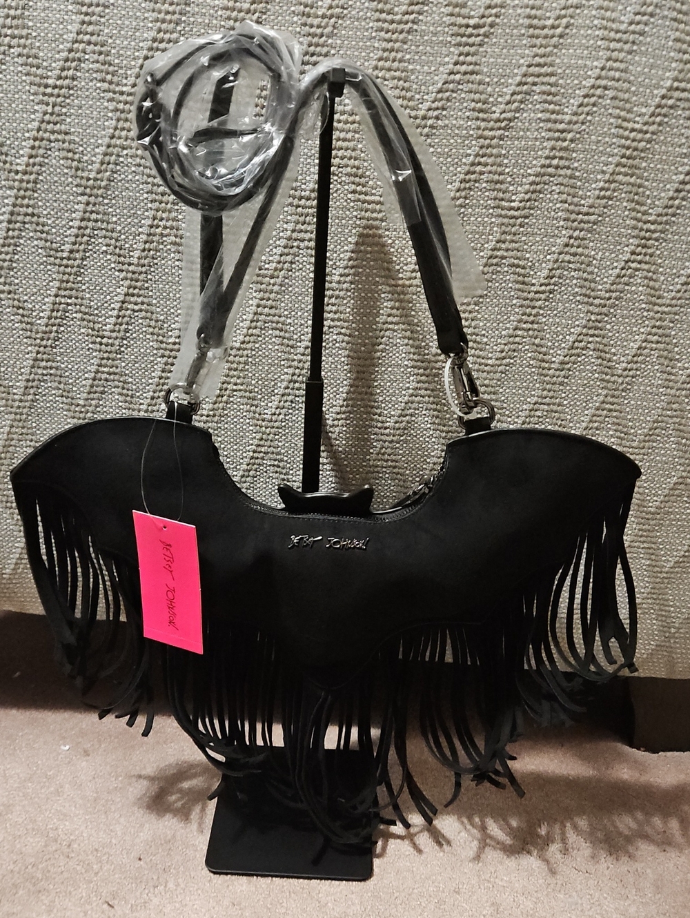 Betsey Johnson Bat Purse - NWT and Plastic Covering Handles & Zipper Pull